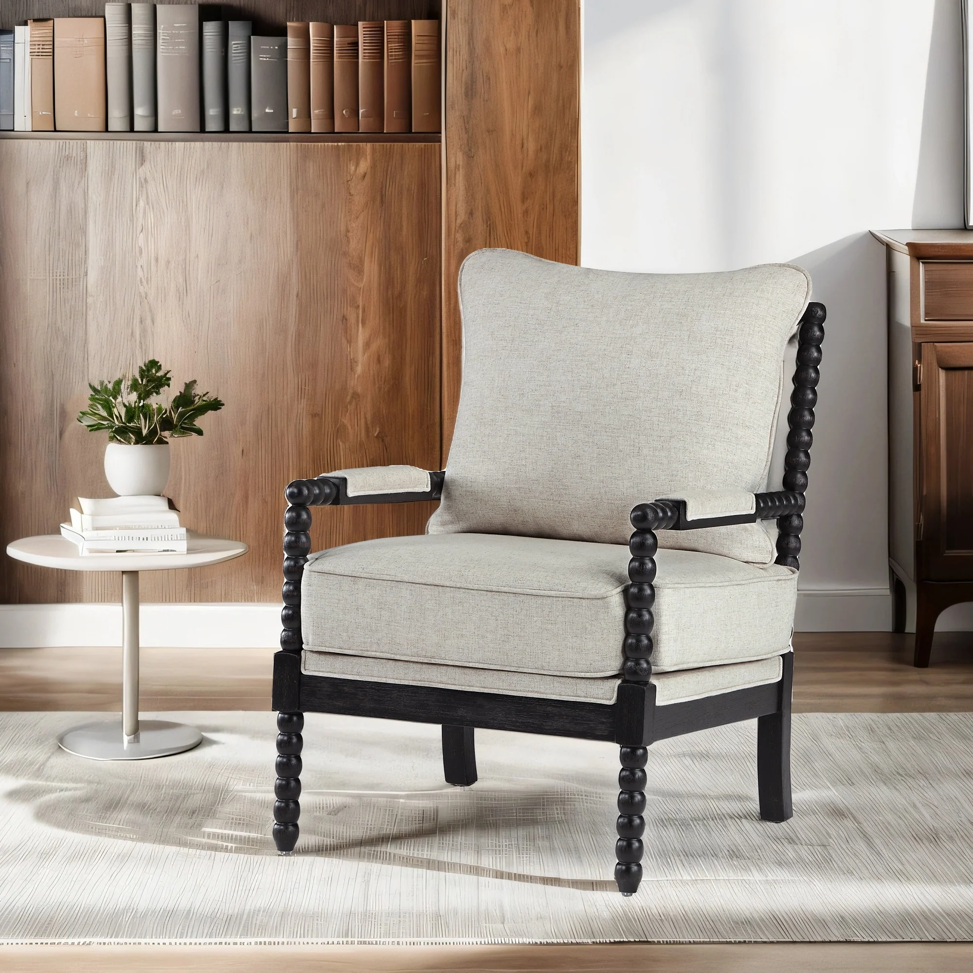 Spindle Chair with Gourd-Shaped Wood Frame