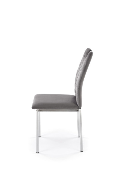 Krzesło tapicerowane K578 VELVET szare