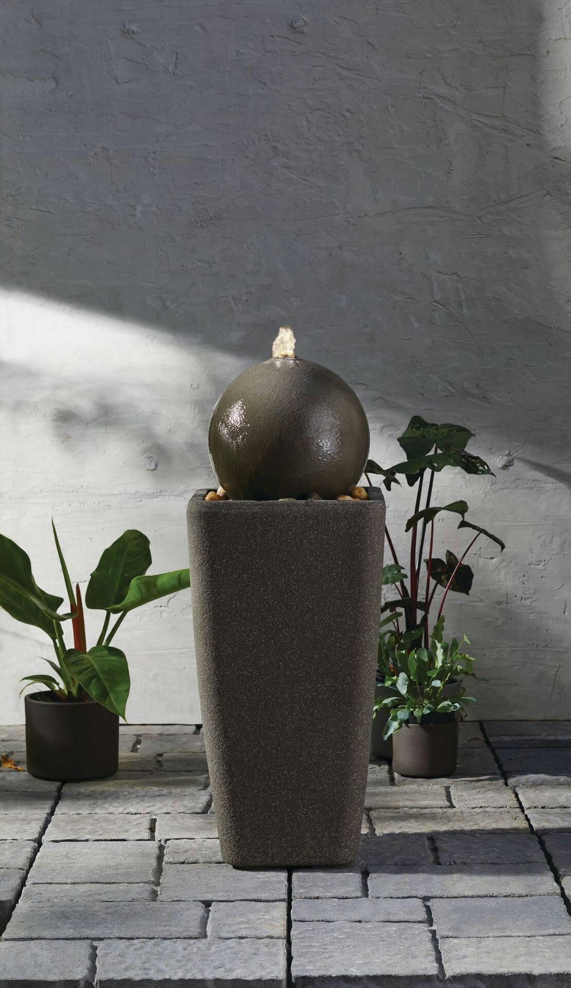 CANVAS Della Pedestal Sphere Fountain, 31.10-in