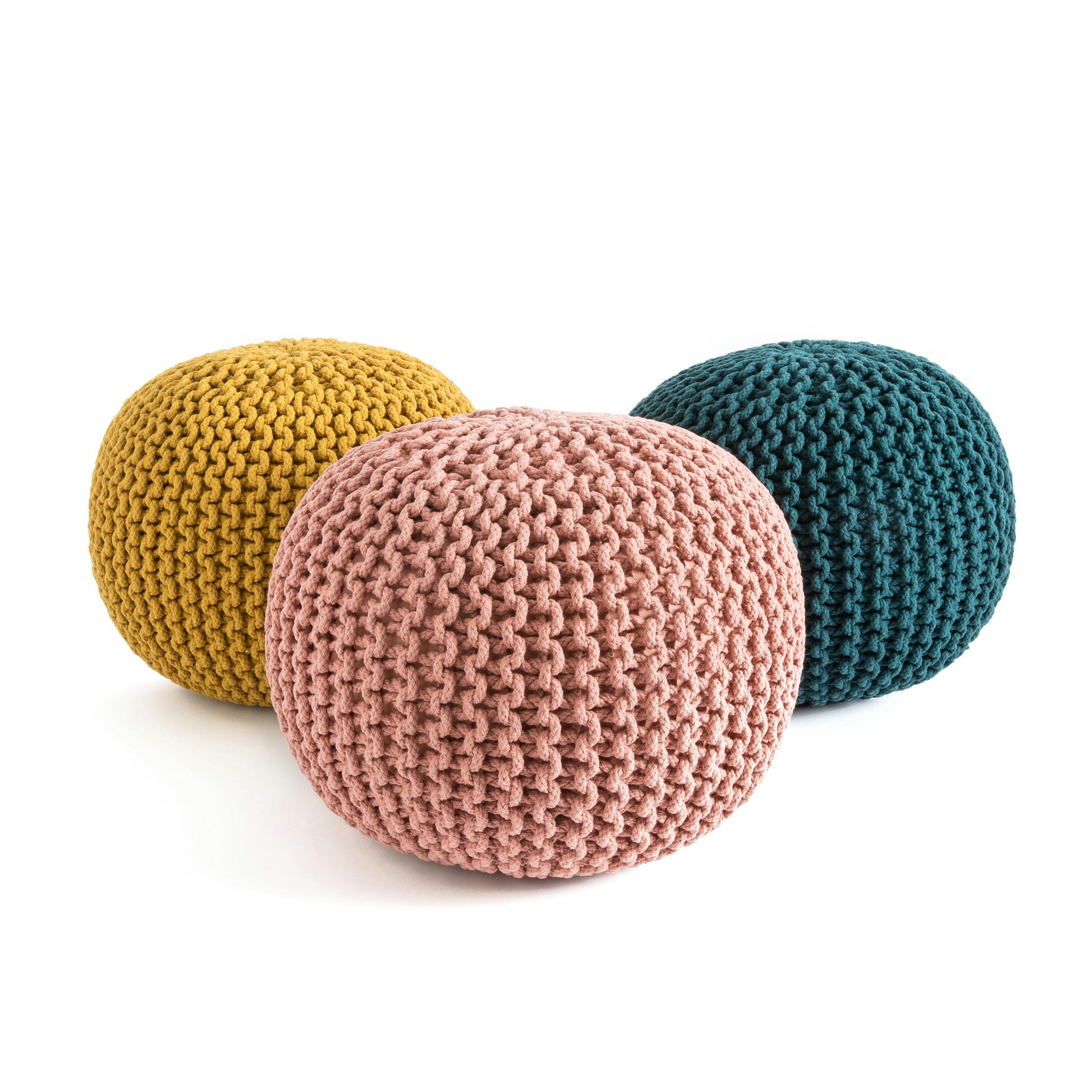 Pouf rond tressé Bisho