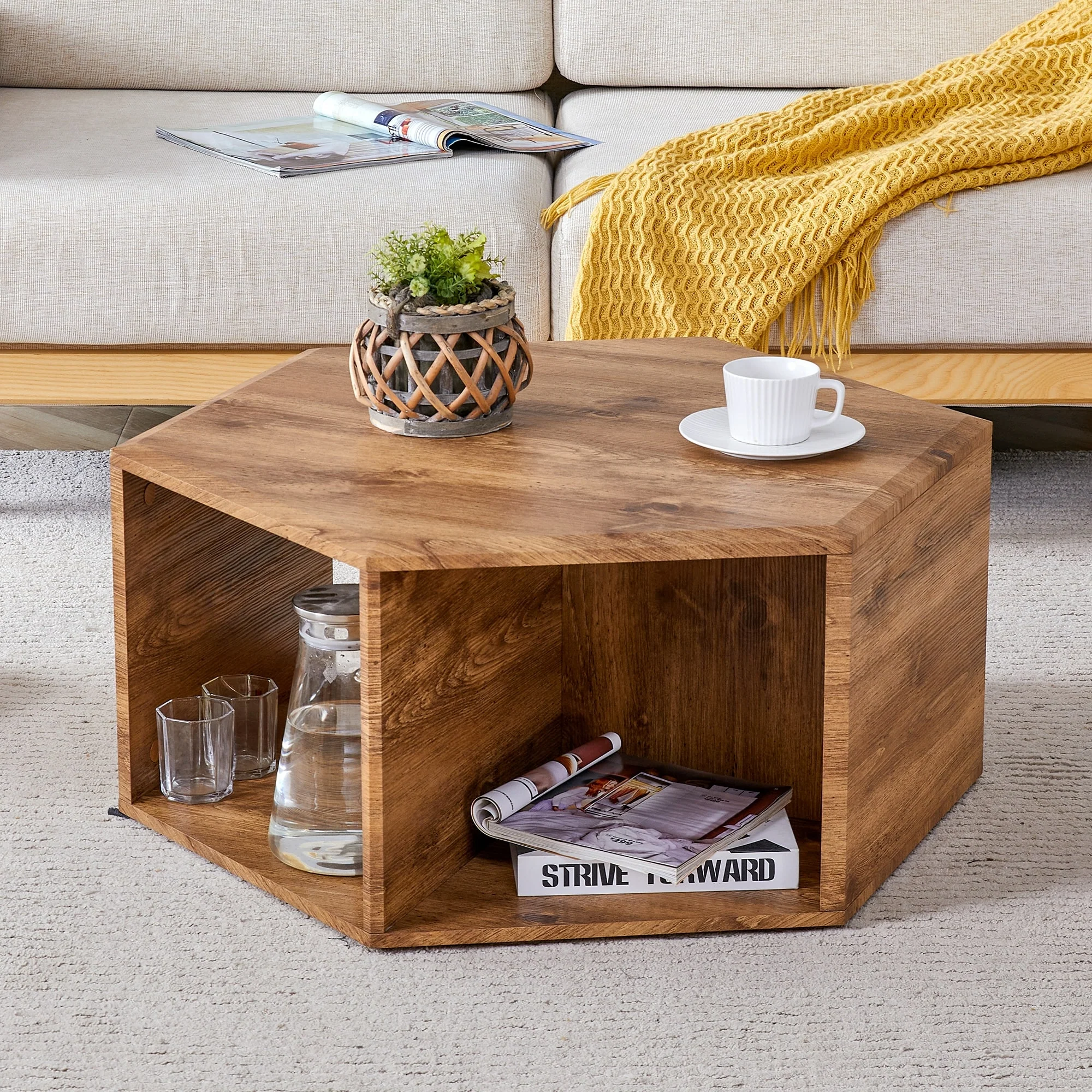 Modern Hexagonal Coffee Table