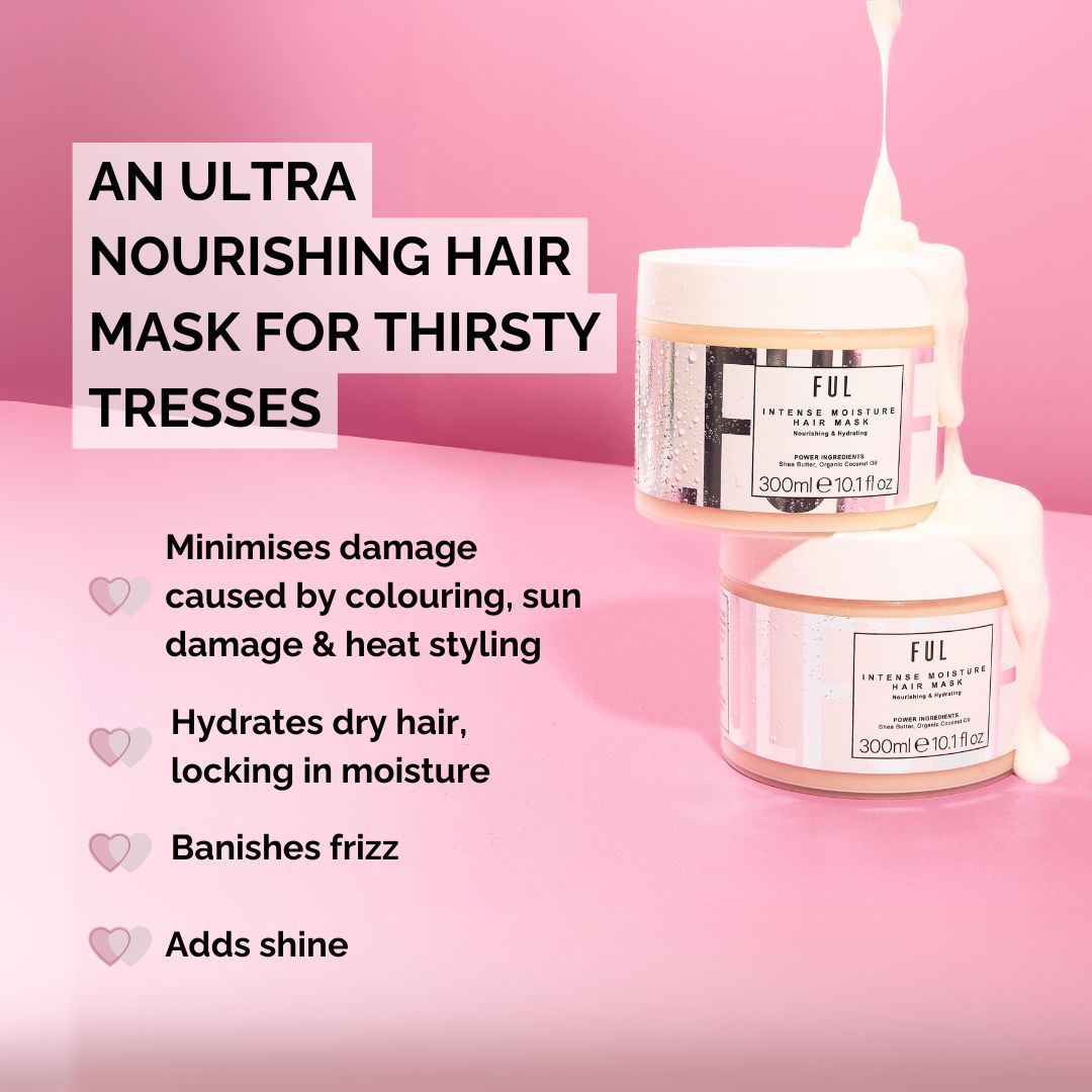FUL Intense Moisture Hair Mask 300ml – Deep Hydration for Dry, Damaged or Curly Hair