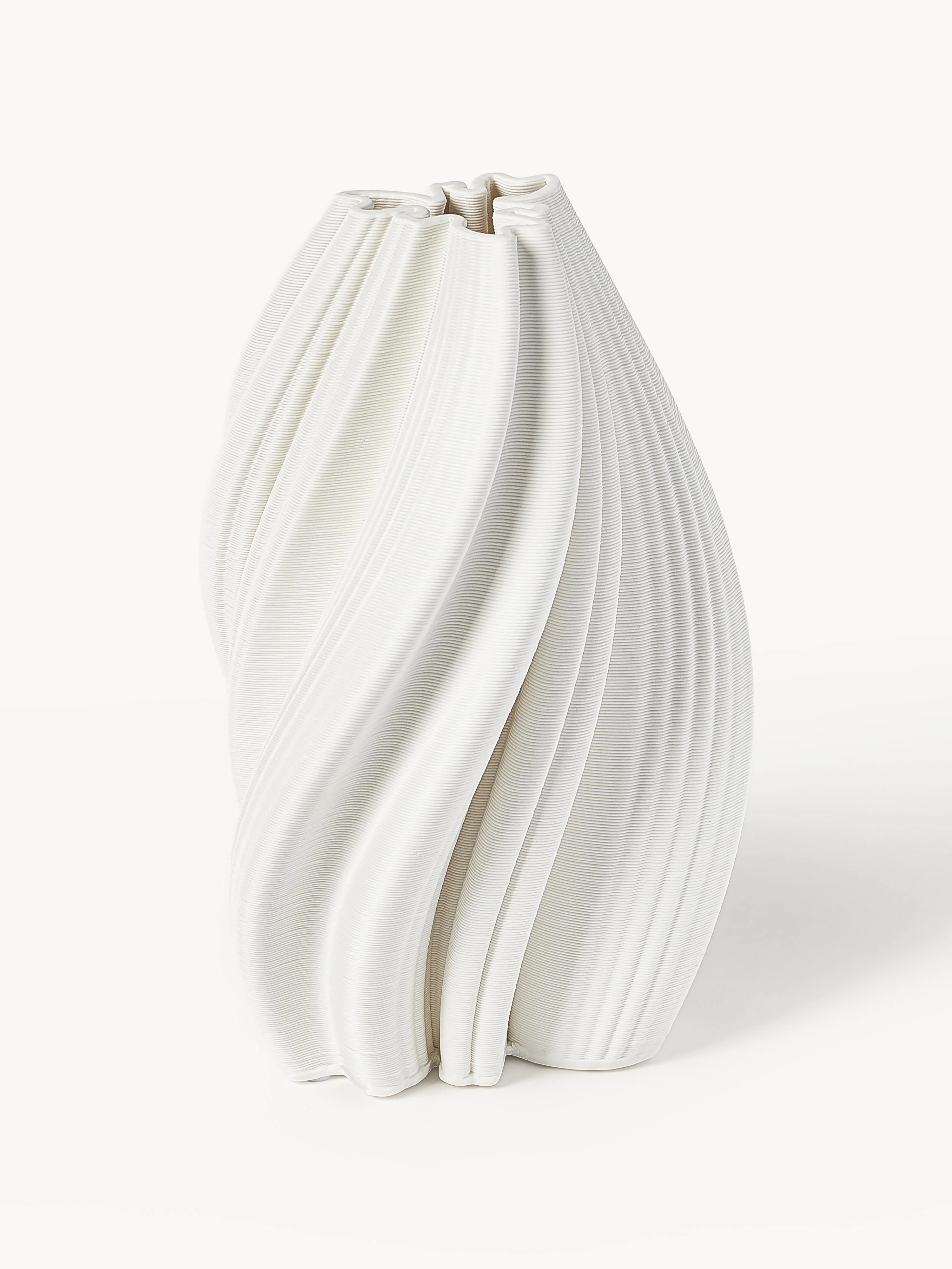 3D-gedruckte Vase Melody aus Porzellan, H 29 cm