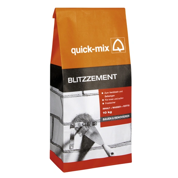 Blitzzement, 10 kg, für außen und innen
