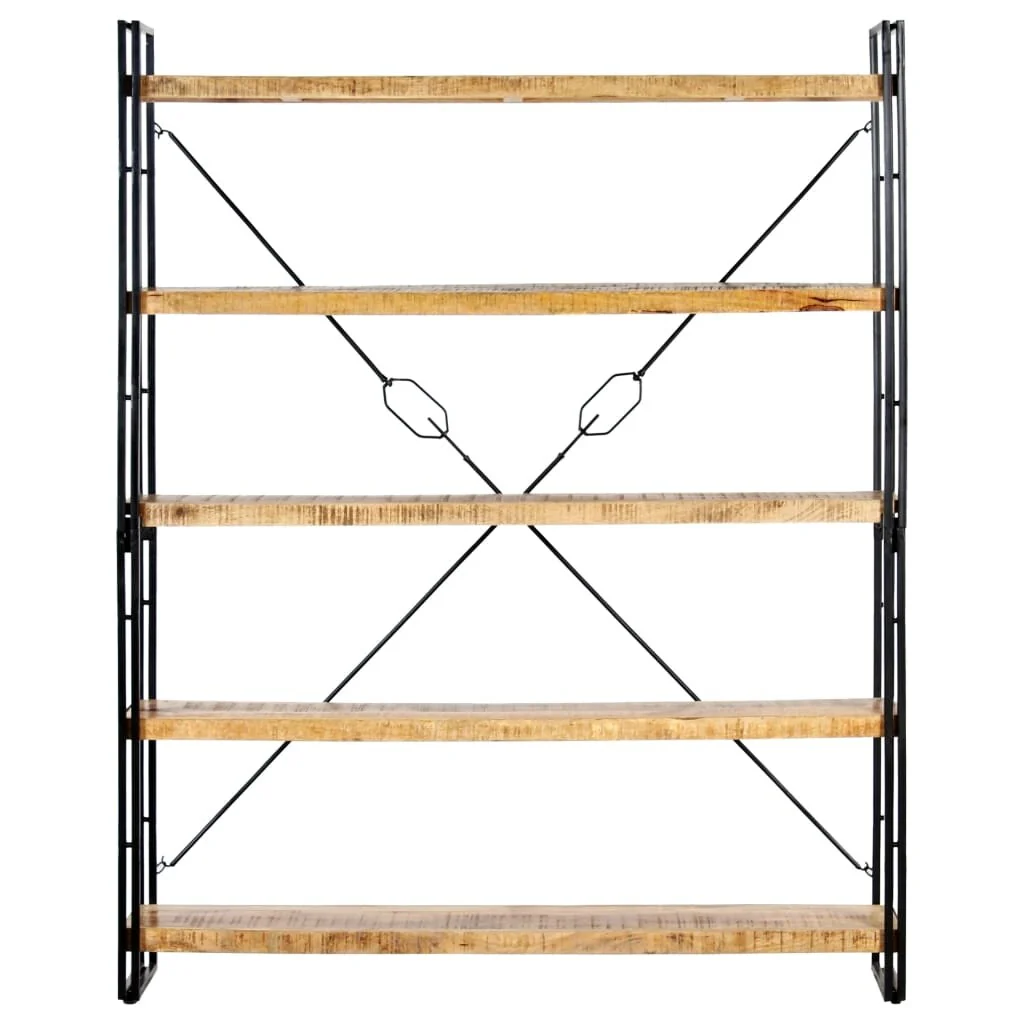 vidaXL 5-Tier Bookcase 55.1x11.8x70.9 Solid Mango Wood