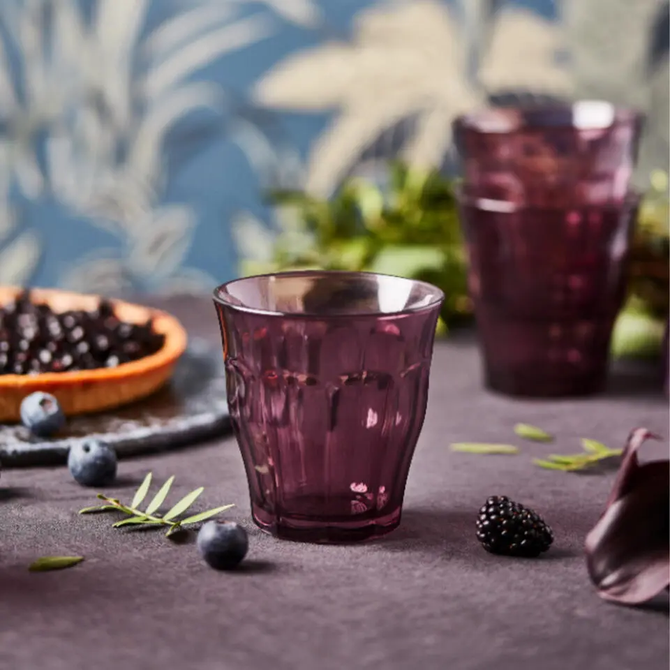 Duralex Drinkglazen Picardie - 4 stuks - gekleurd - glas - 250 ml