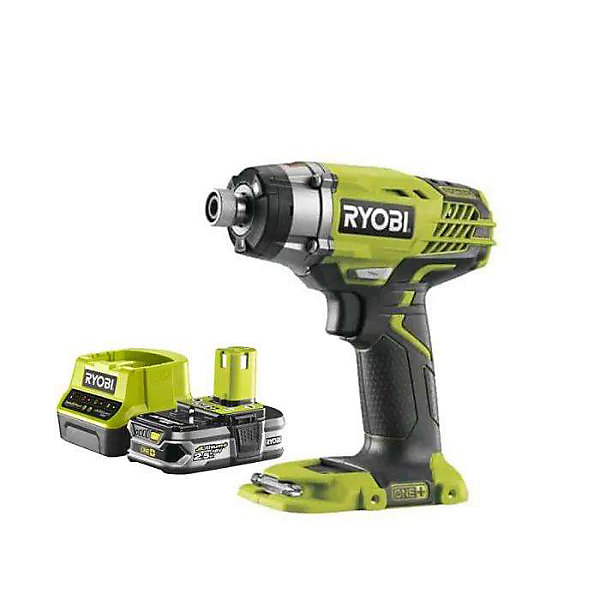 Pack RYOBI Visseuse à choc 18V One  R18ID3-0 - 1 Batterie 2.5Ah - 1 Chargeur rapide RC18120-125
