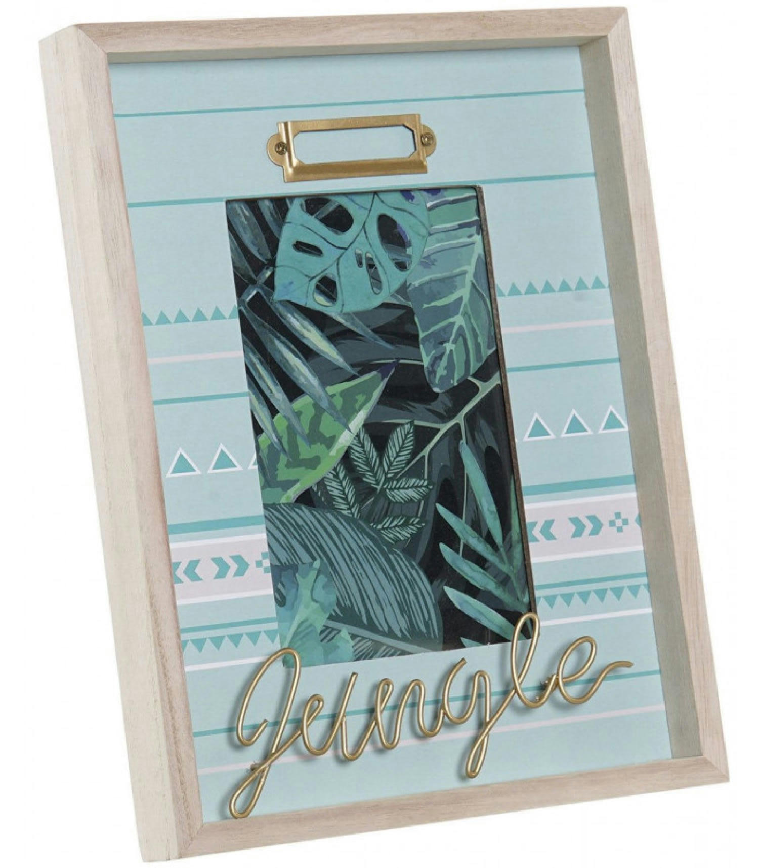 JUNGLE - Cadre photo à poser en bois vert photo 10x15cm