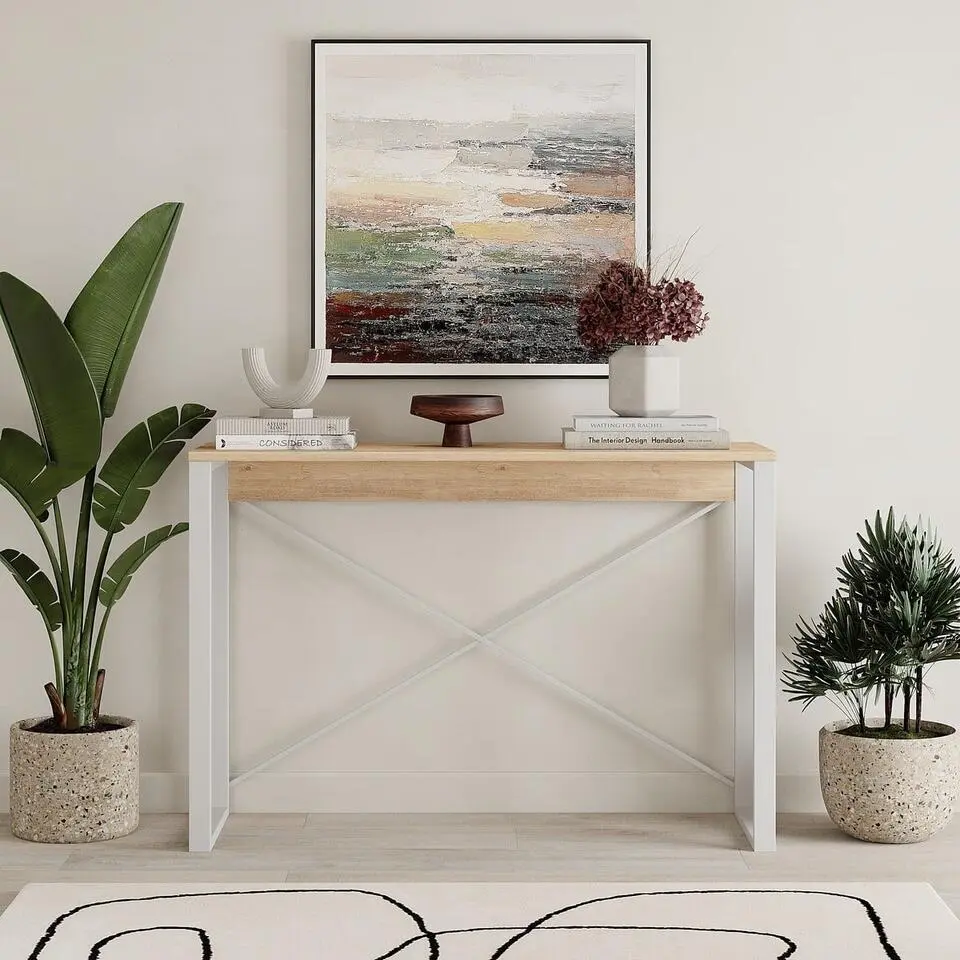 Calicosy - ARCHIE Sidetable - eiken/wit - 35x110x76 cm