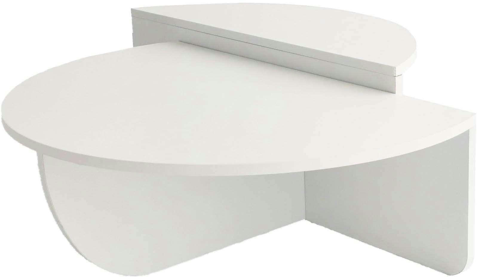 SET - Table basse en aggloméré podium blanc
