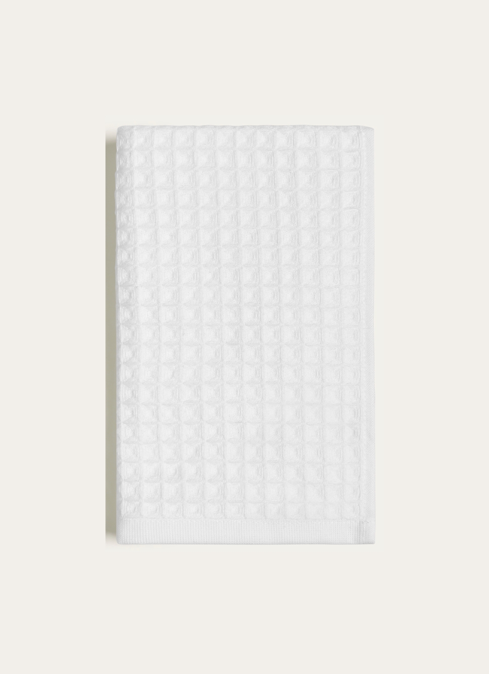 SERVIETTE DE TOILETTE NID D'ABEILLE BLANC