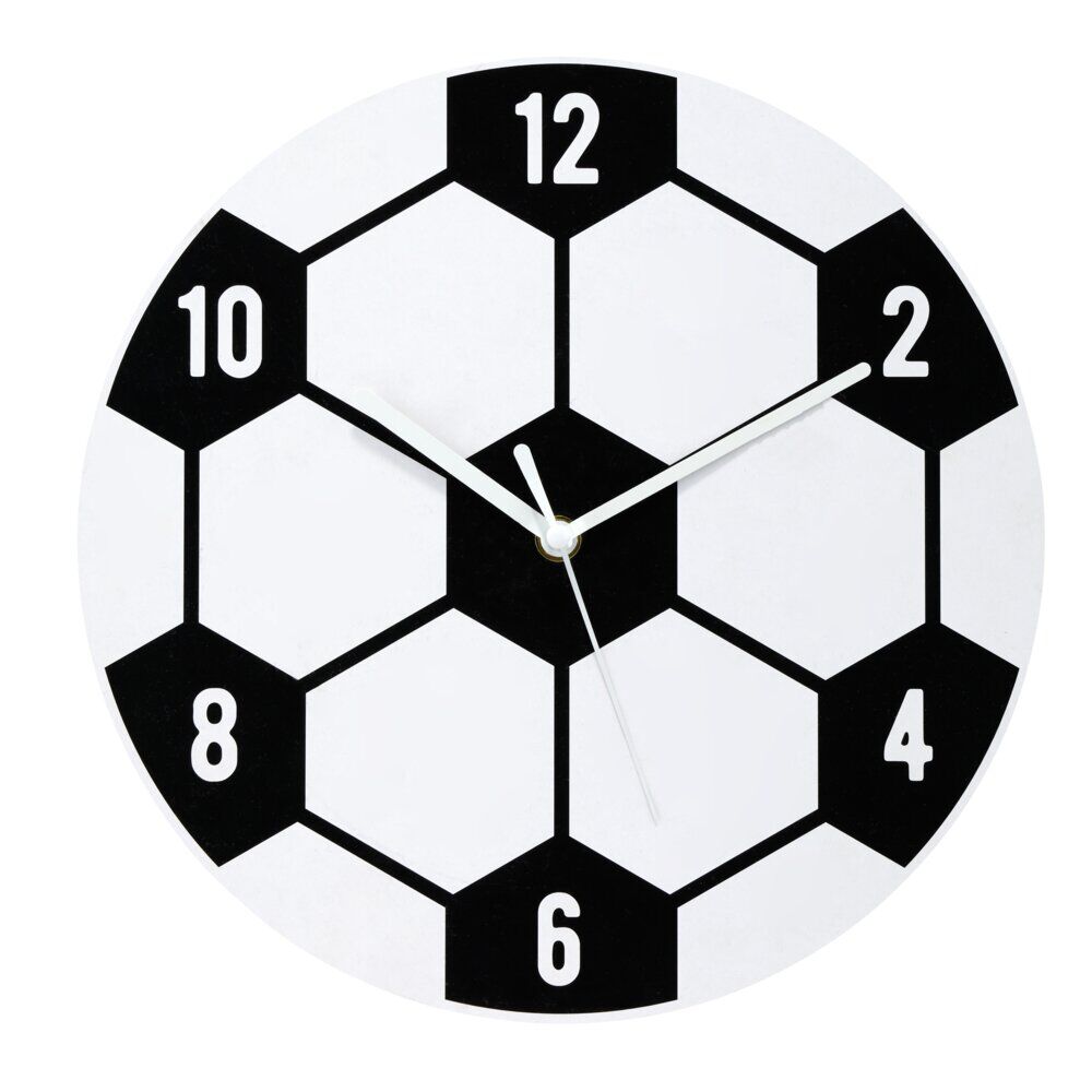 Horloge murale en bois Ø30cm - 2 modèles foot ou basket