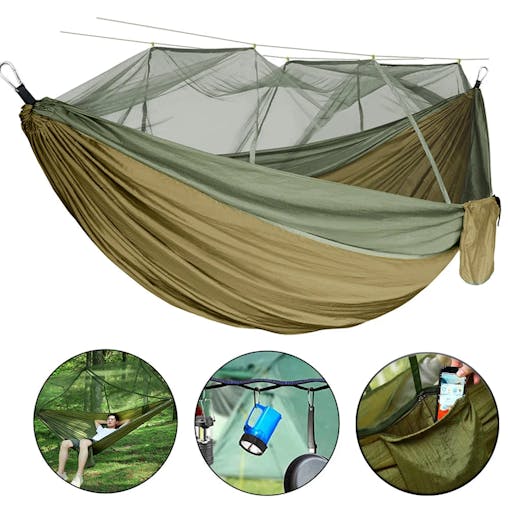 NNEOBA Quick-Opening Mosquito Net Hammock for Camping Swing