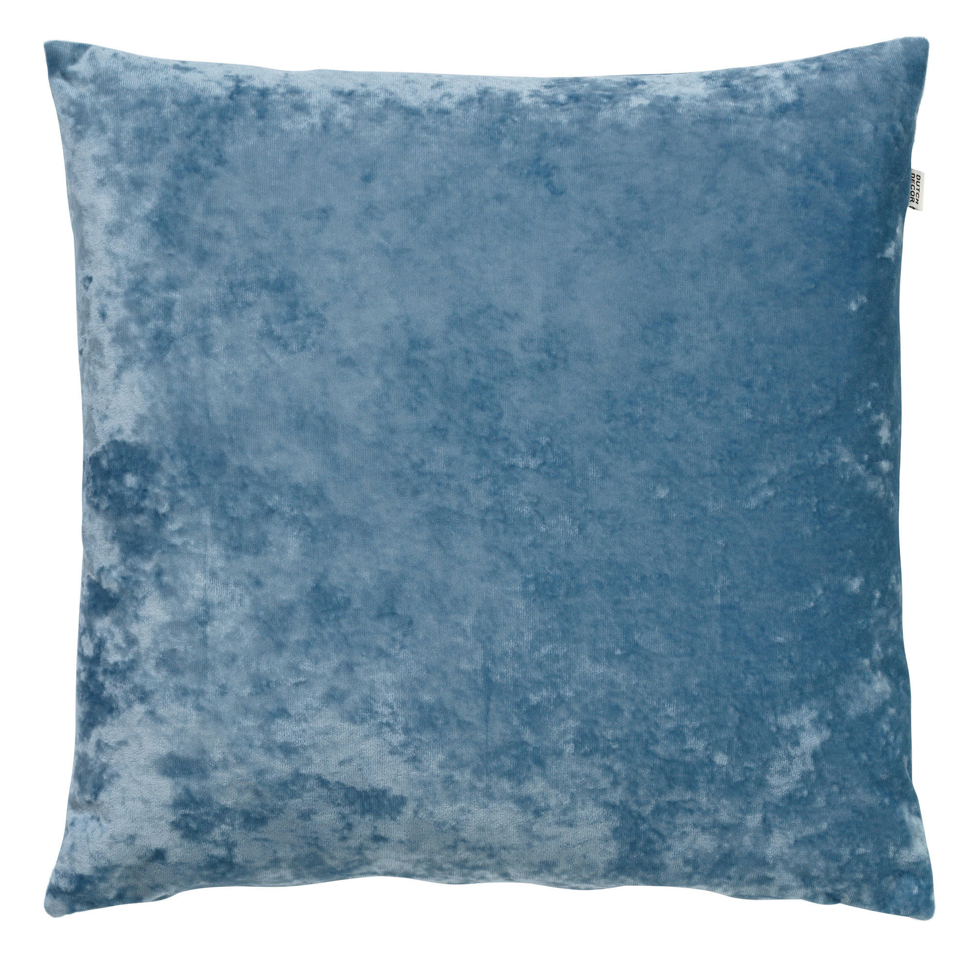 - Housse de coussin bleu en velours-45x45 cm uni