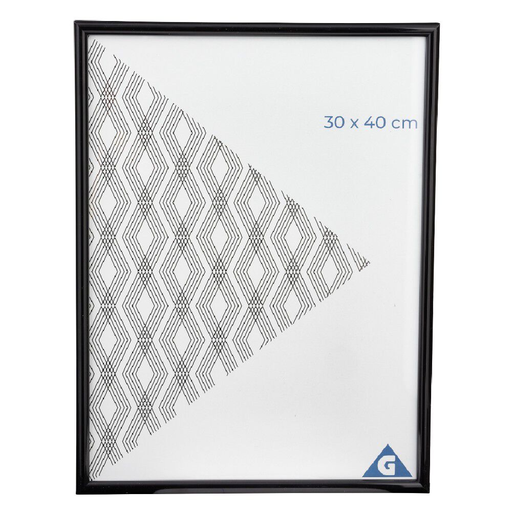 Cadre photo plastique noir 31x41cm pour photo 30x40cm