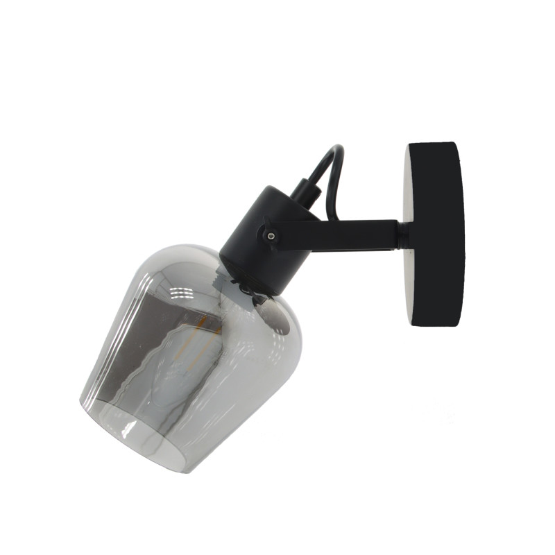 Spot Bergamo noir E14 40 W MEO