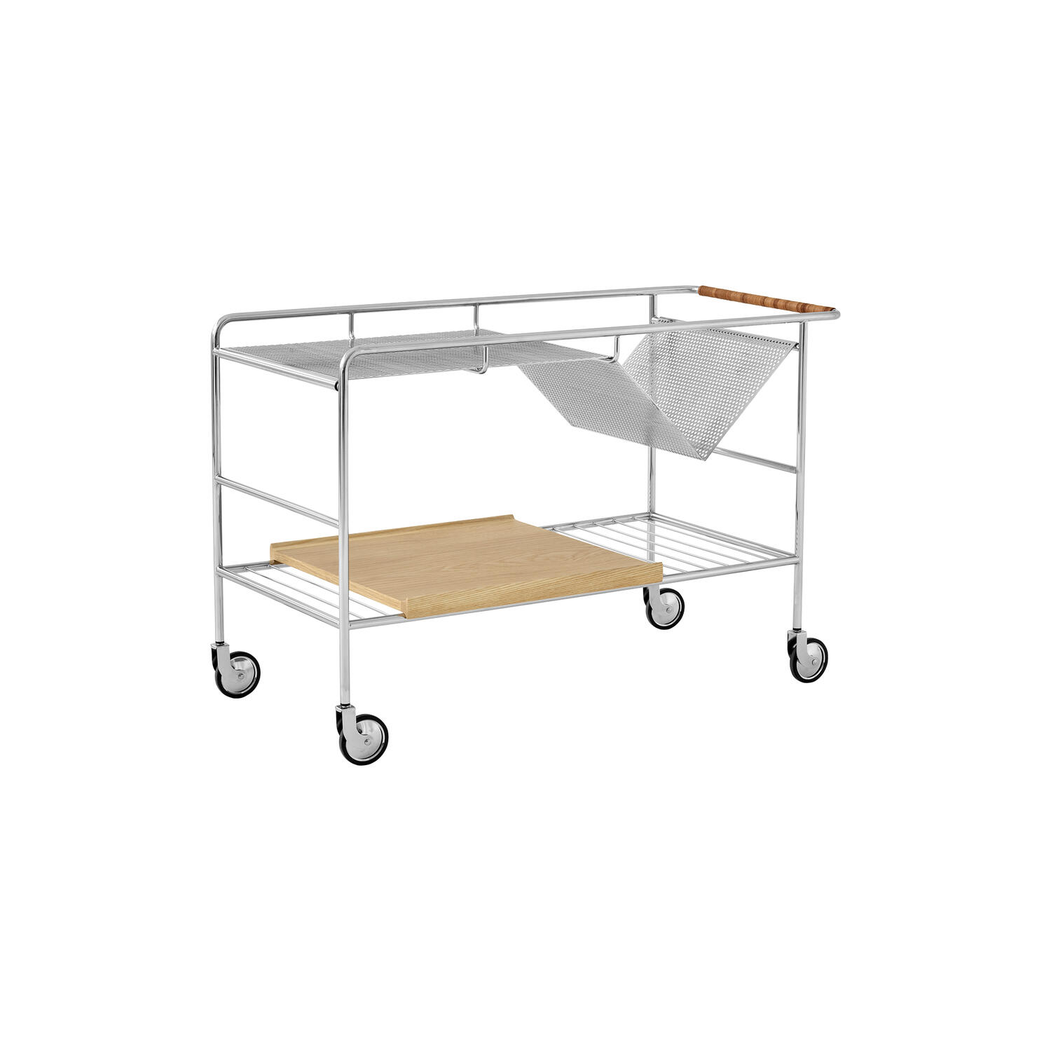 Alima NDS1 trolley, chrome/oak