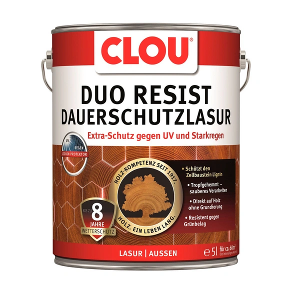 Holzlasur »DuoResist Dauerschutzlasur«, 5 l, basaltgrau, für ca. 12 m²/l
