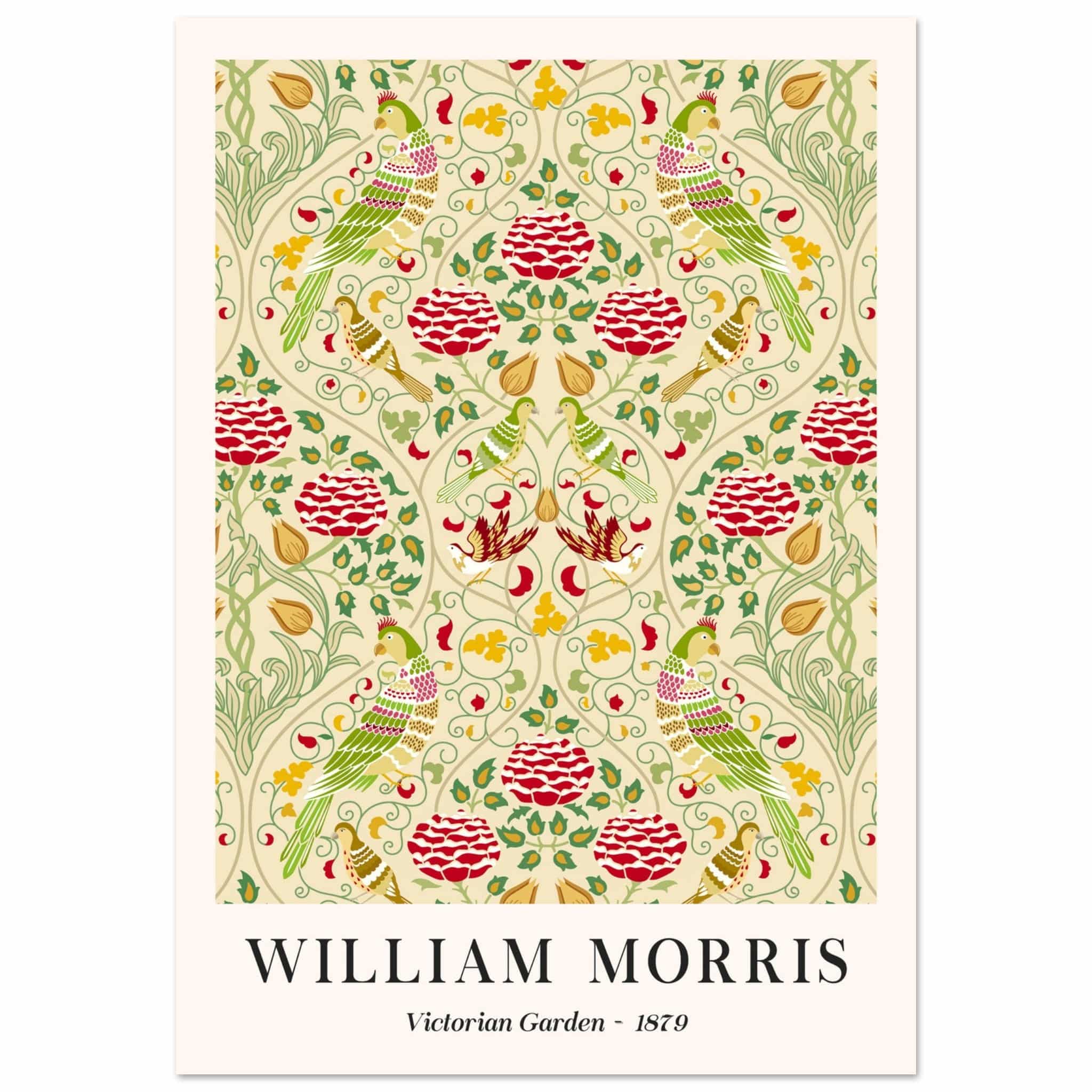 Artfulprints Poster William Morris - Victorian garden 1879  - 70x100 cm - Groen