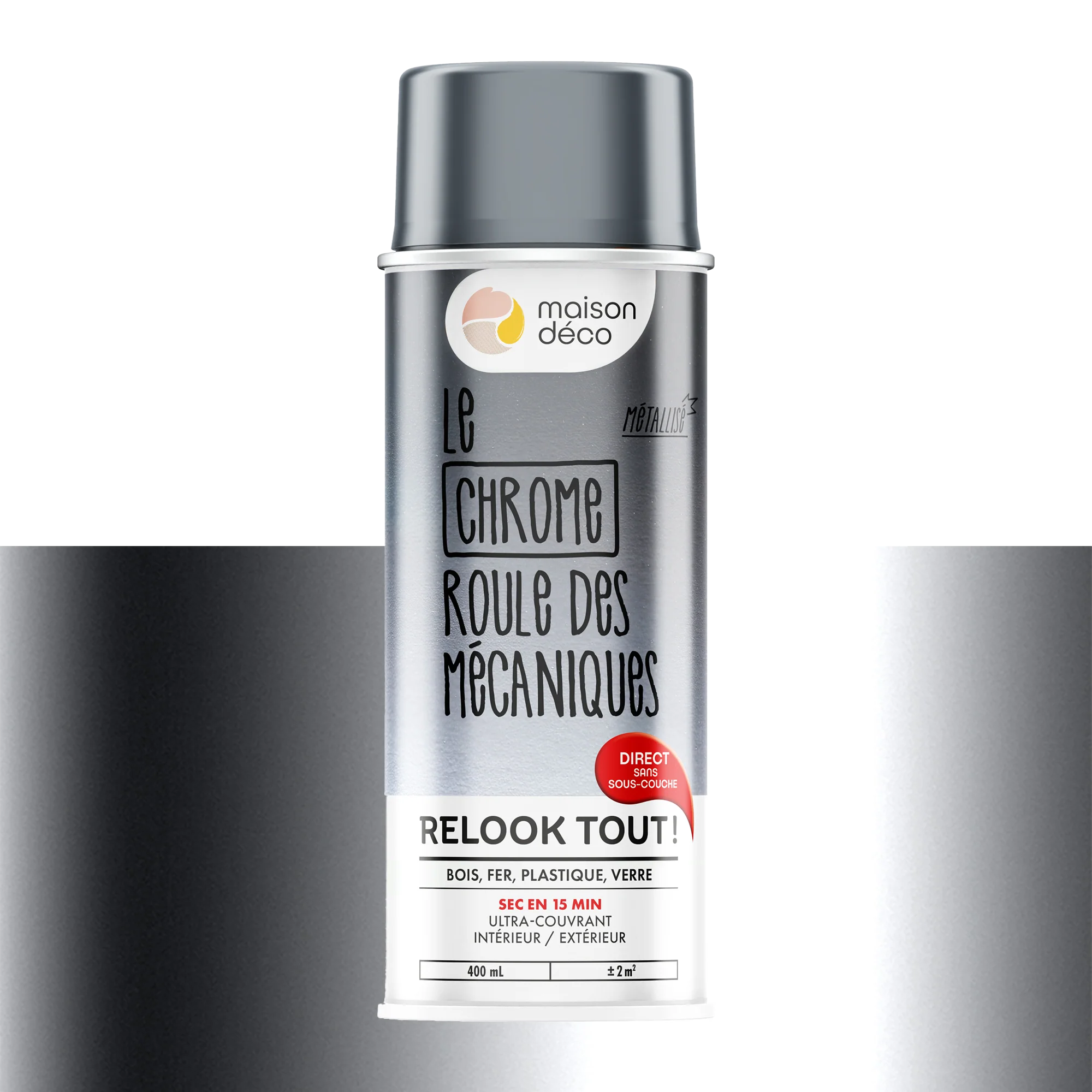 Relook tout aérosol Peinture Bombe de peinture chrome Brillant 0,4 L