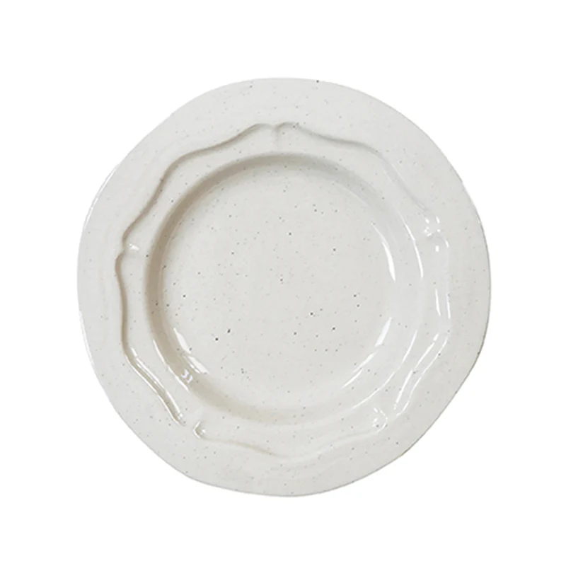 assiette plate sable brillant