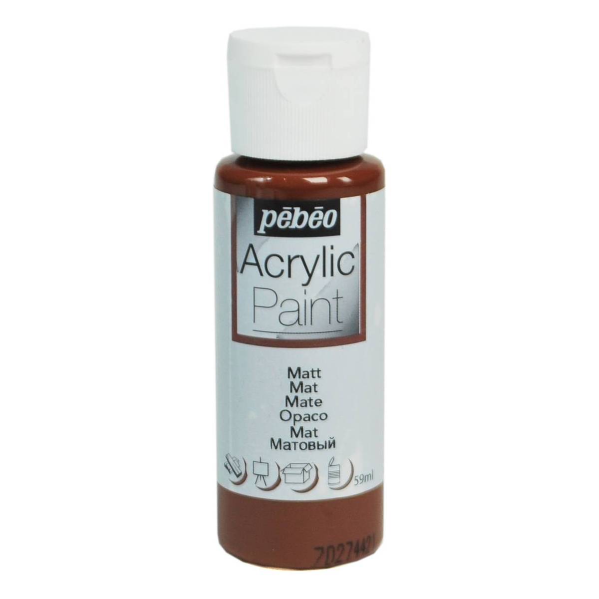 Pebeo Chocolate Matt Acrylic Craft Paint 59ml