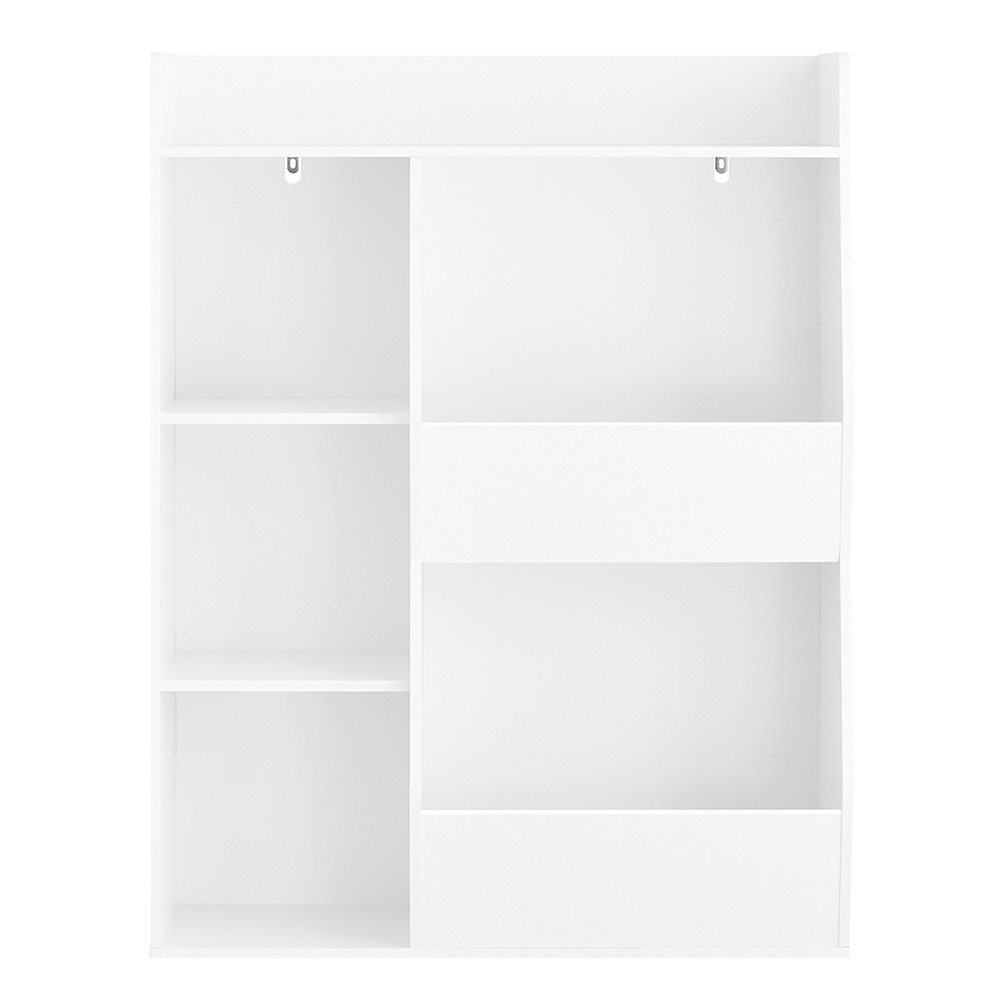 SoBuy Regał dziecięcy z 5 półkami Biały 80x34x104cm Nowoczesny KMB55-K-W