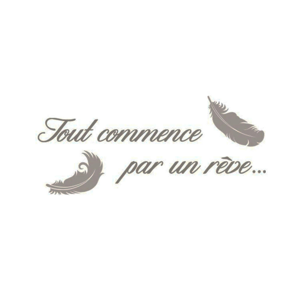 RÊVE - Stickers muraux tout commence par un rêve 46,5x107cm