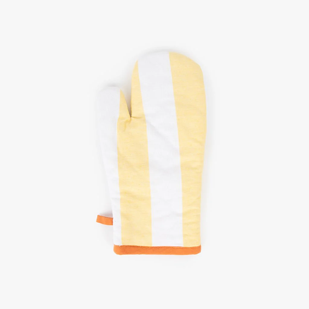 Pega luva de Algodão Riscas Amarelo e Laranja TÂNGER