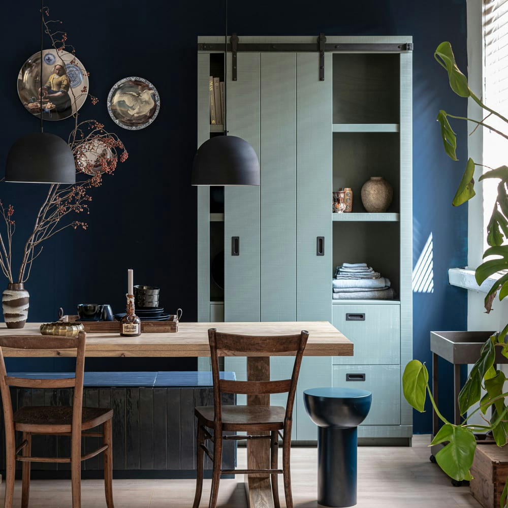 SLIDE - Armoire avec porte coulissante L122cm vert olive