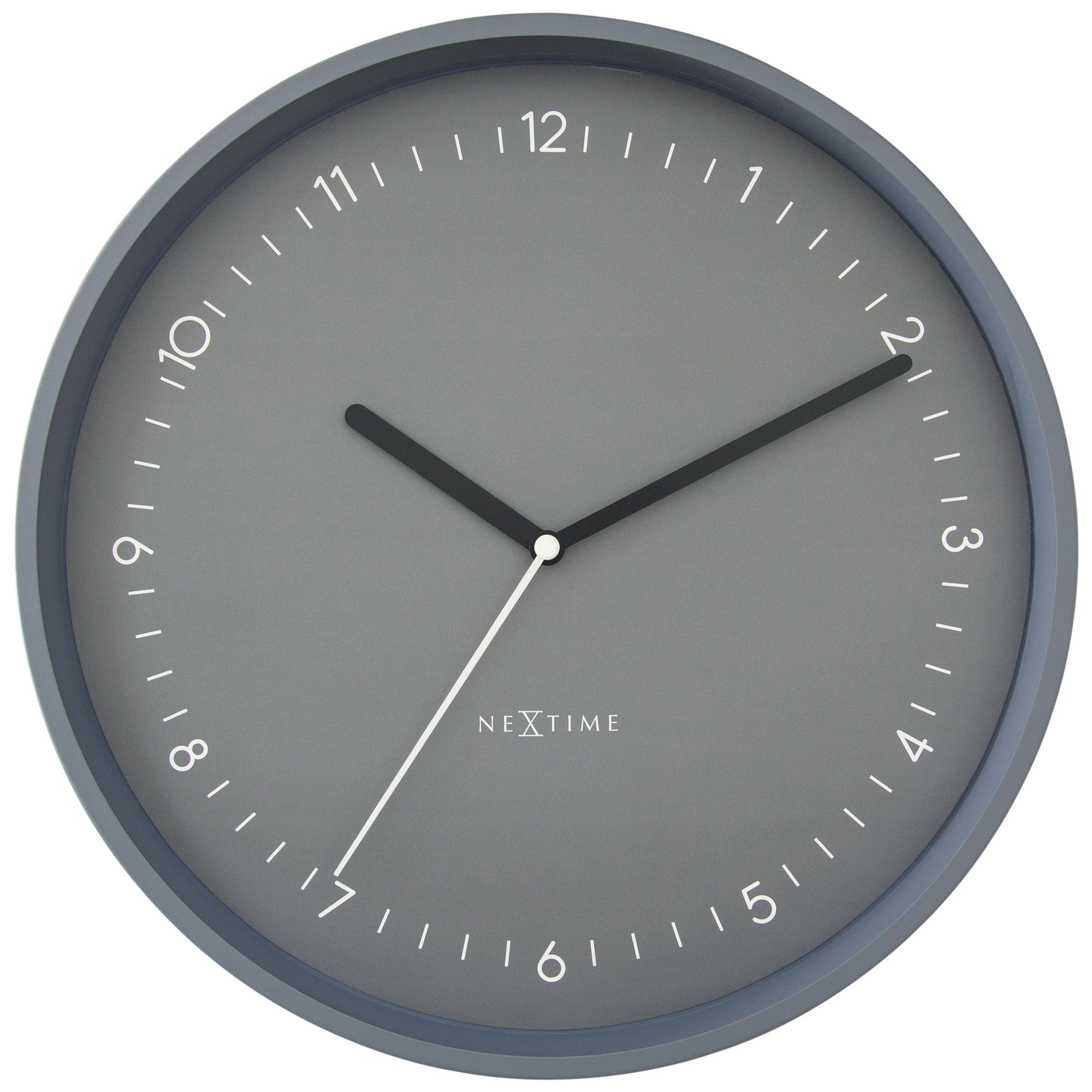 NeXtime - Wandklok 30cm-Stil-Grijs-Aluminium-NeXtime Berlin