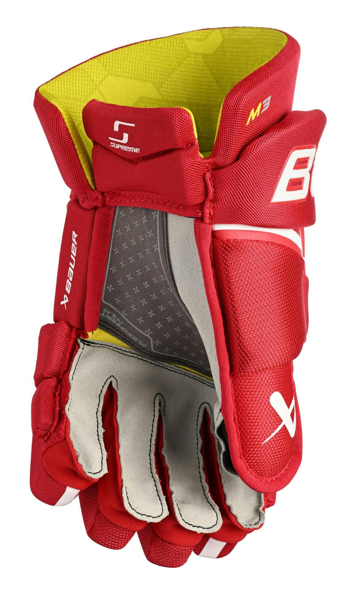 Bauer Supreme M3 Hockey Gloves, Senior, Red, Assorted Sizes