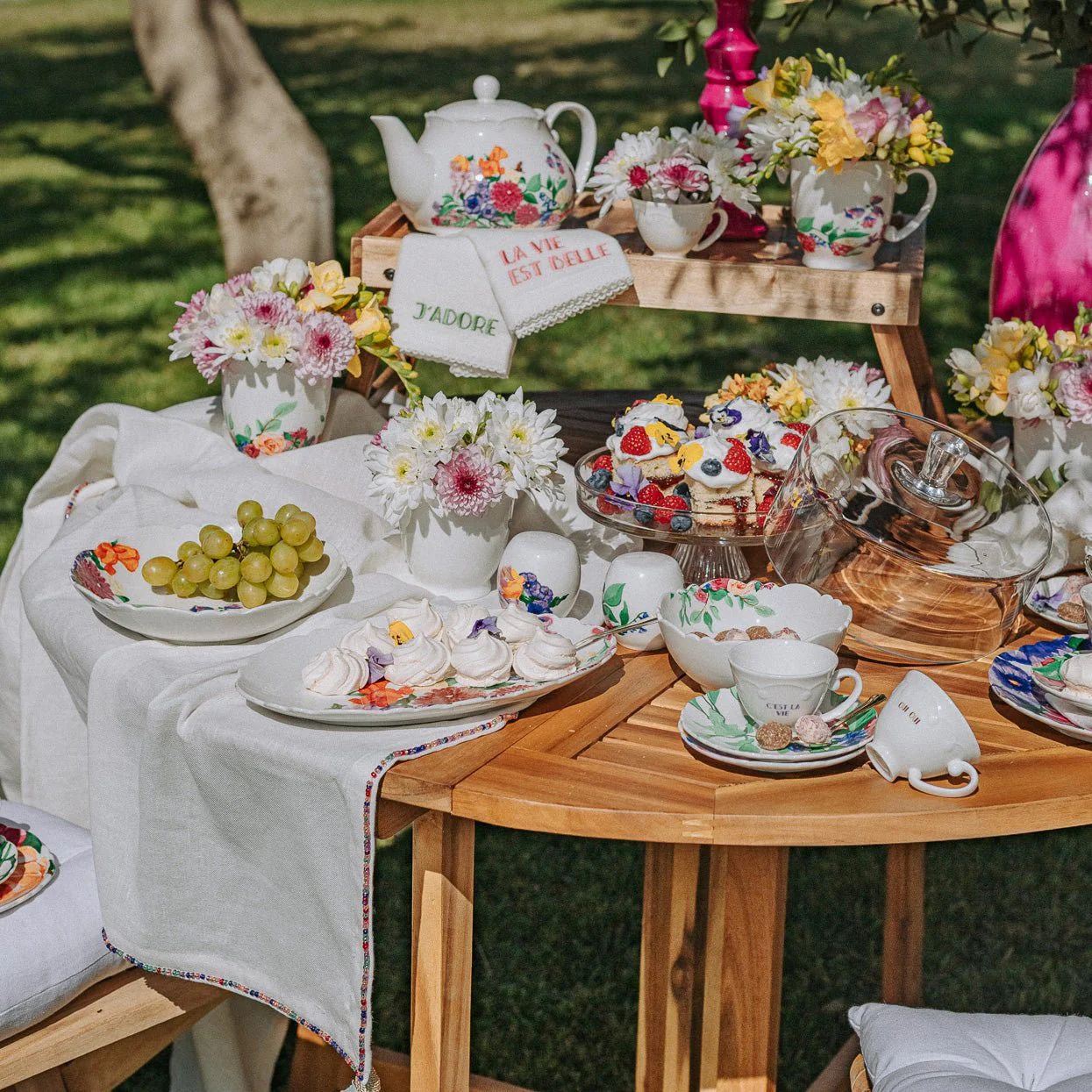 Toalha de Mesa Quadrada Algodão e Linho MARIE