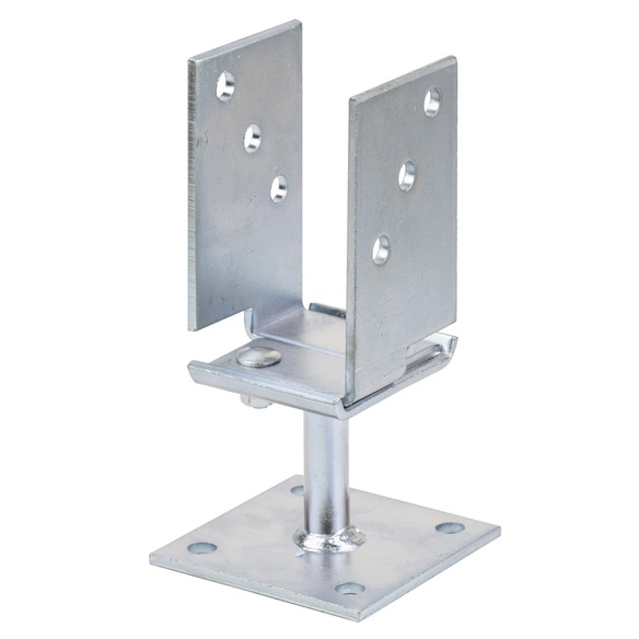 U-Pfostenträger, Rohstahl, BxL: 100 x 200 mm
