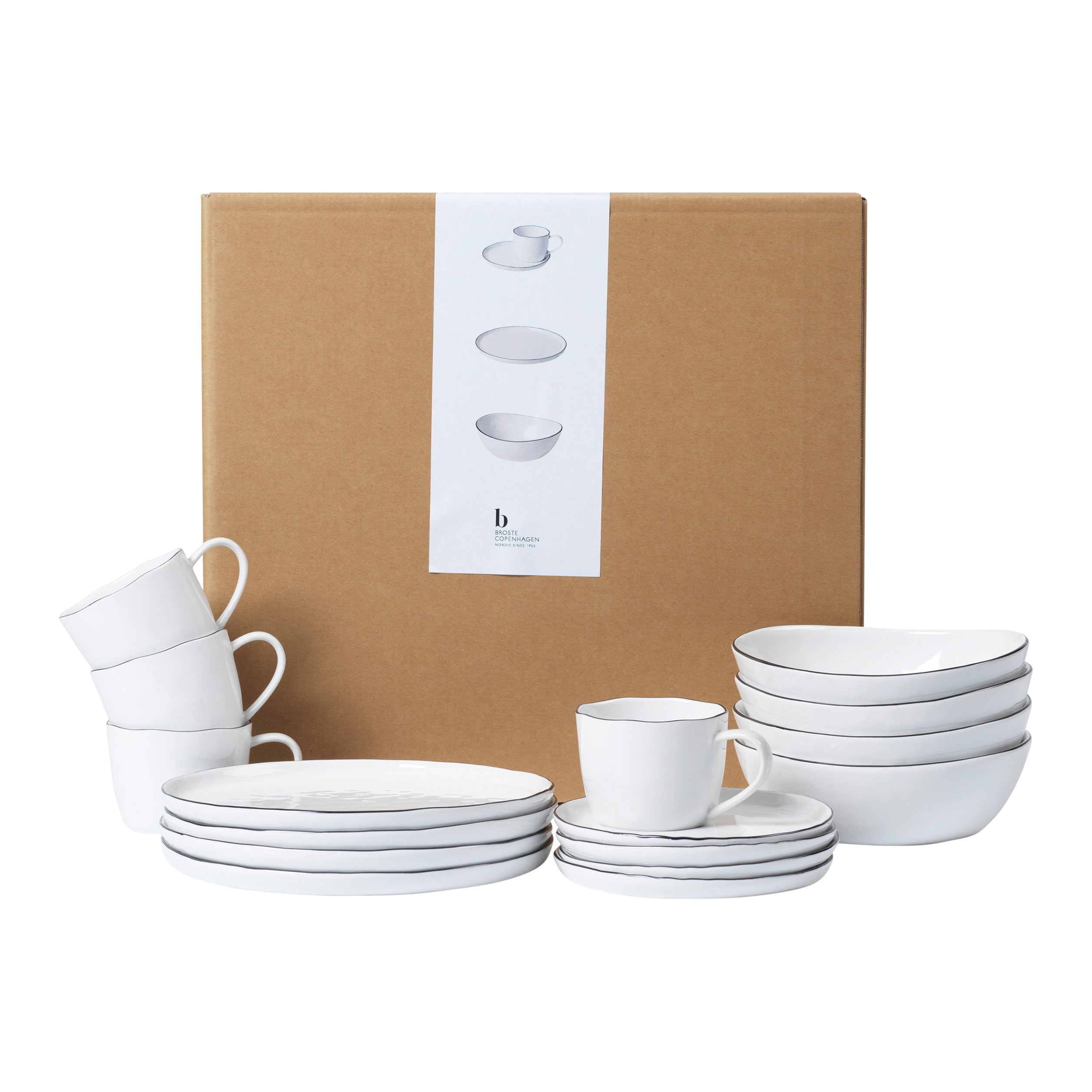 Broste Copenhagen Salt Ontbijt Serviesset 12-delig