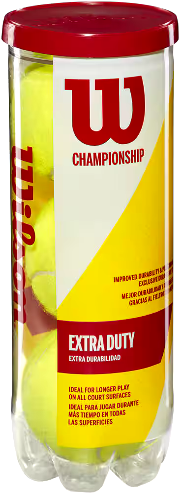 Wilson Championship Extra-Duty All Court Tennis Balls, Yellow, 3-pk