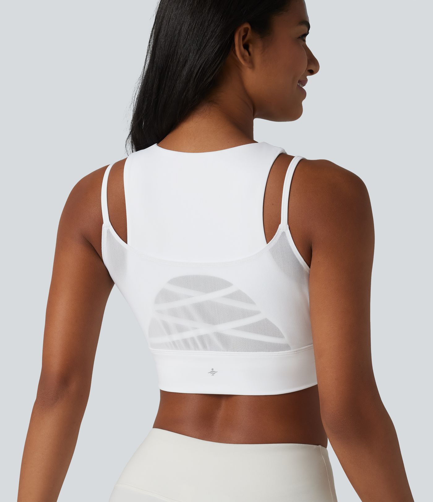 Brassière de sport SoftlyZero™ Airy à maintien léger, croisée, en mesh respirant, 2-en-1, avec brassière intégrée, à effet frais InstantCool, protection solaire UPF50