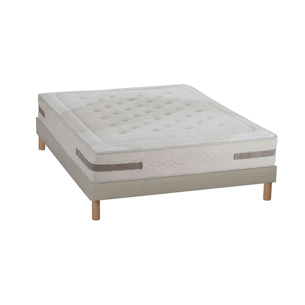 SERENADE - Ensemble  180x200  Matelas Ressorts + Sommier Bois