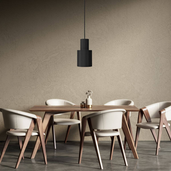 Lampa wisząca czarna Tokio 1xE27x60W wym: 172x12x12 cm Light Prestige