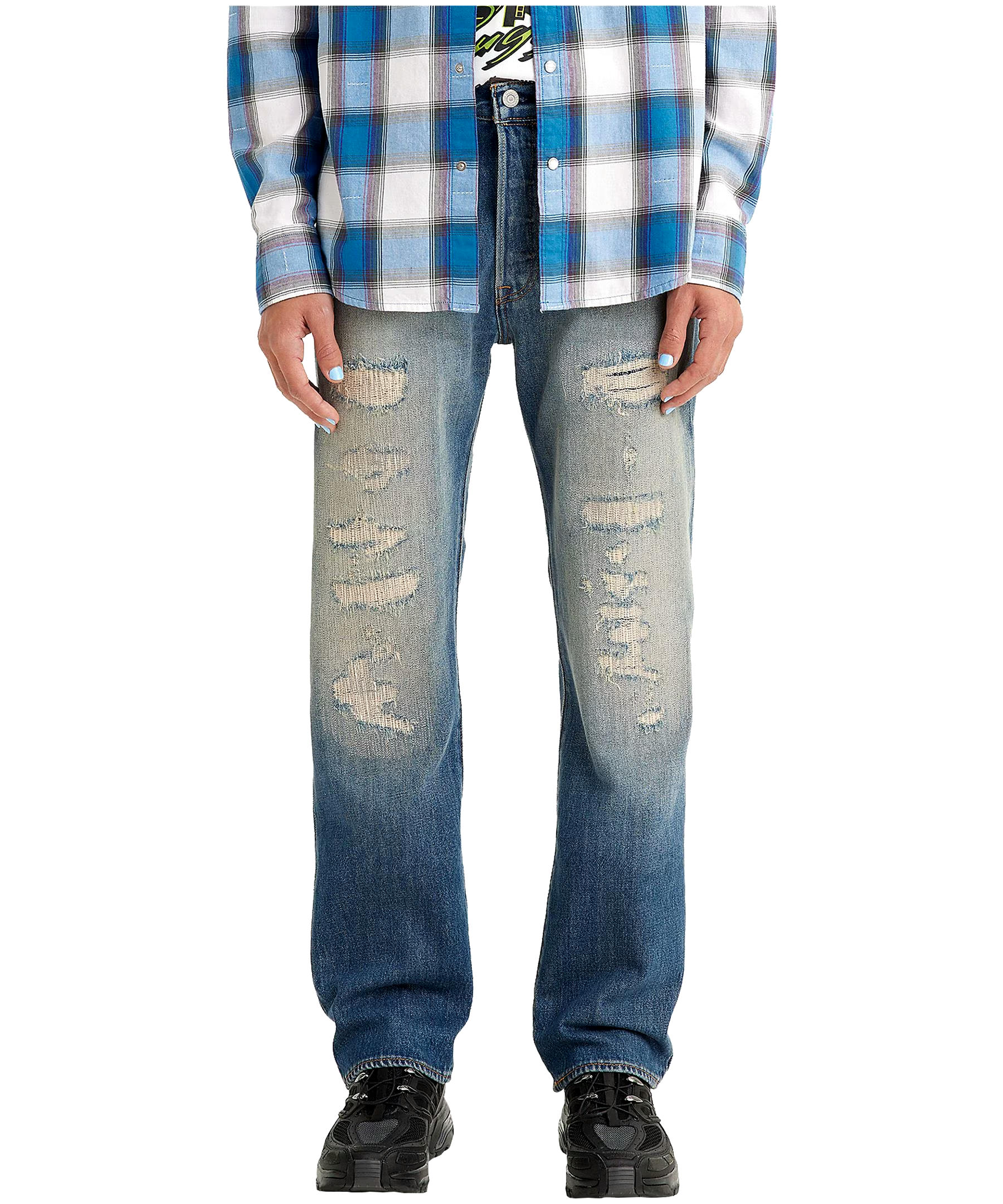 Levi's Men's 501 Mid Rise Straight Leg Button Fly Madison Square Gardens Jeans
