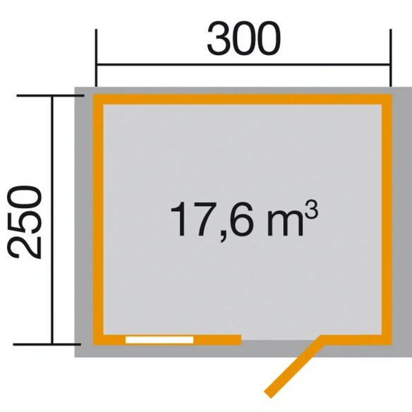 Gartenhaus »Premium«, Holz, BxHxT: 380 x 262 x 280 cm (Außenmaße inkl. Dachüberstand)
