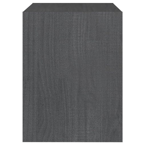 NNEVL Bedside Cabinets 2 pcs Grey 40x30.5x40 cm Solid Pinewood