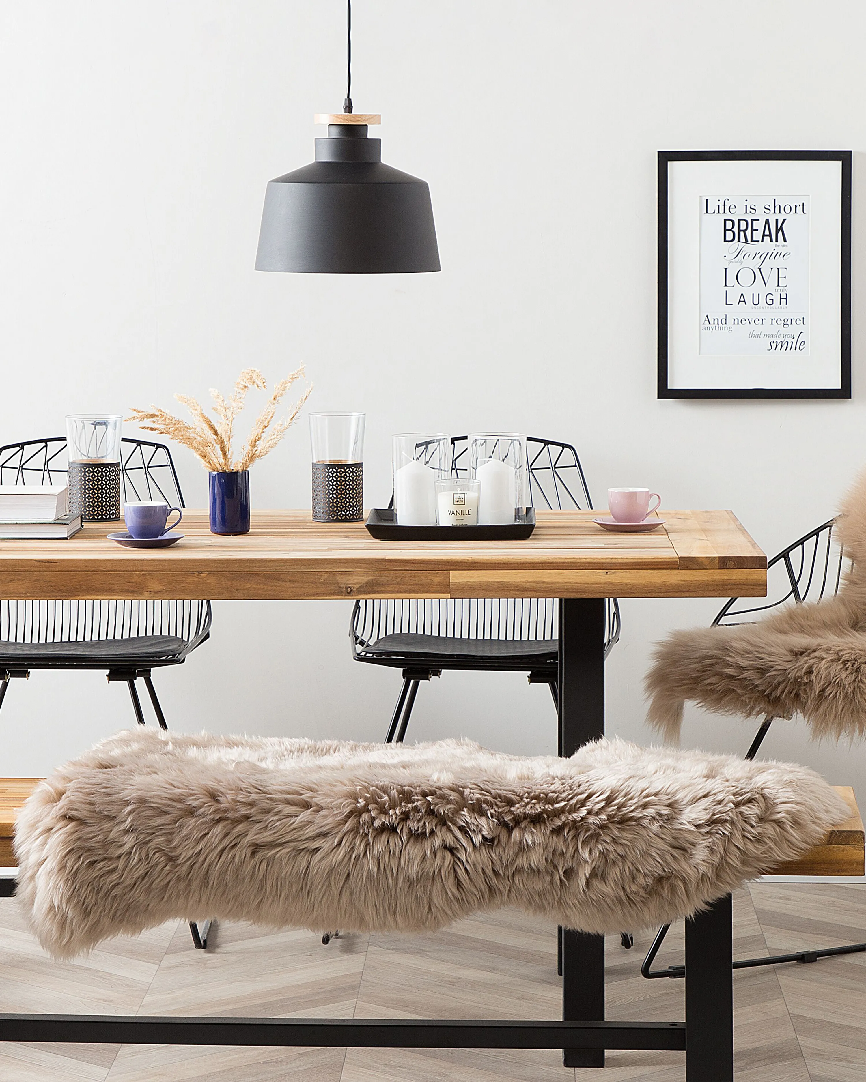 Sheepskin Rug ULURU Brown 65 x 110 cm