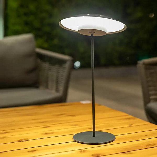 Lampe de table extérieure autonome anthracite - New Garden - Sardinia40