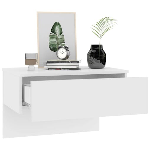 NNEVL Wall-mounted Bedside Cabinet White