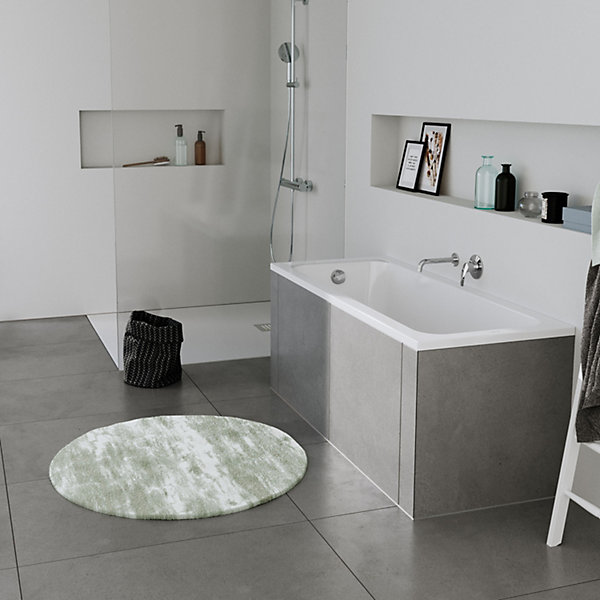 Baignoire murale acrylique rectangulaire à encastrer salle de bain, 170x75x42cm, Garantie 5 ans, Sans pieds, Blanc, DURALAVANT