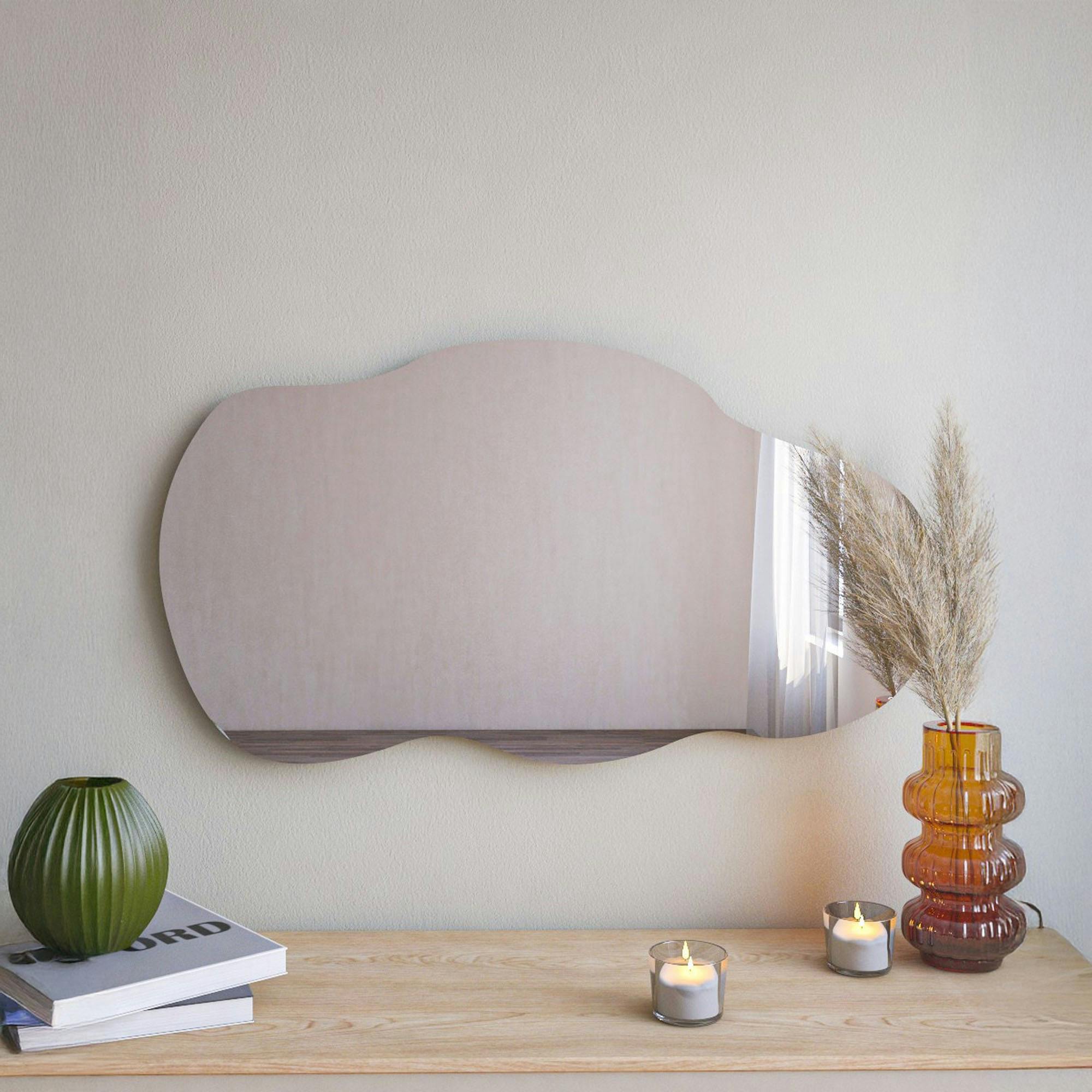 Miroir design organique forme flaque d'eau 72 cm CODY