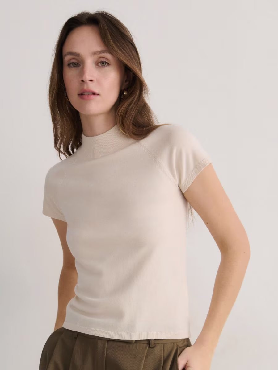 Mock Neck Blouse