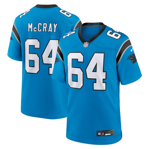 Justin McCray Carolina Panthers Nike Alternate Game Jersey - Blue/Black