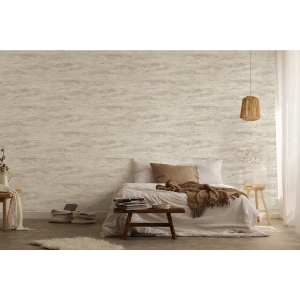 Vliestapete, BxL: 53 x 1005 cm, cremefarben/taupe
